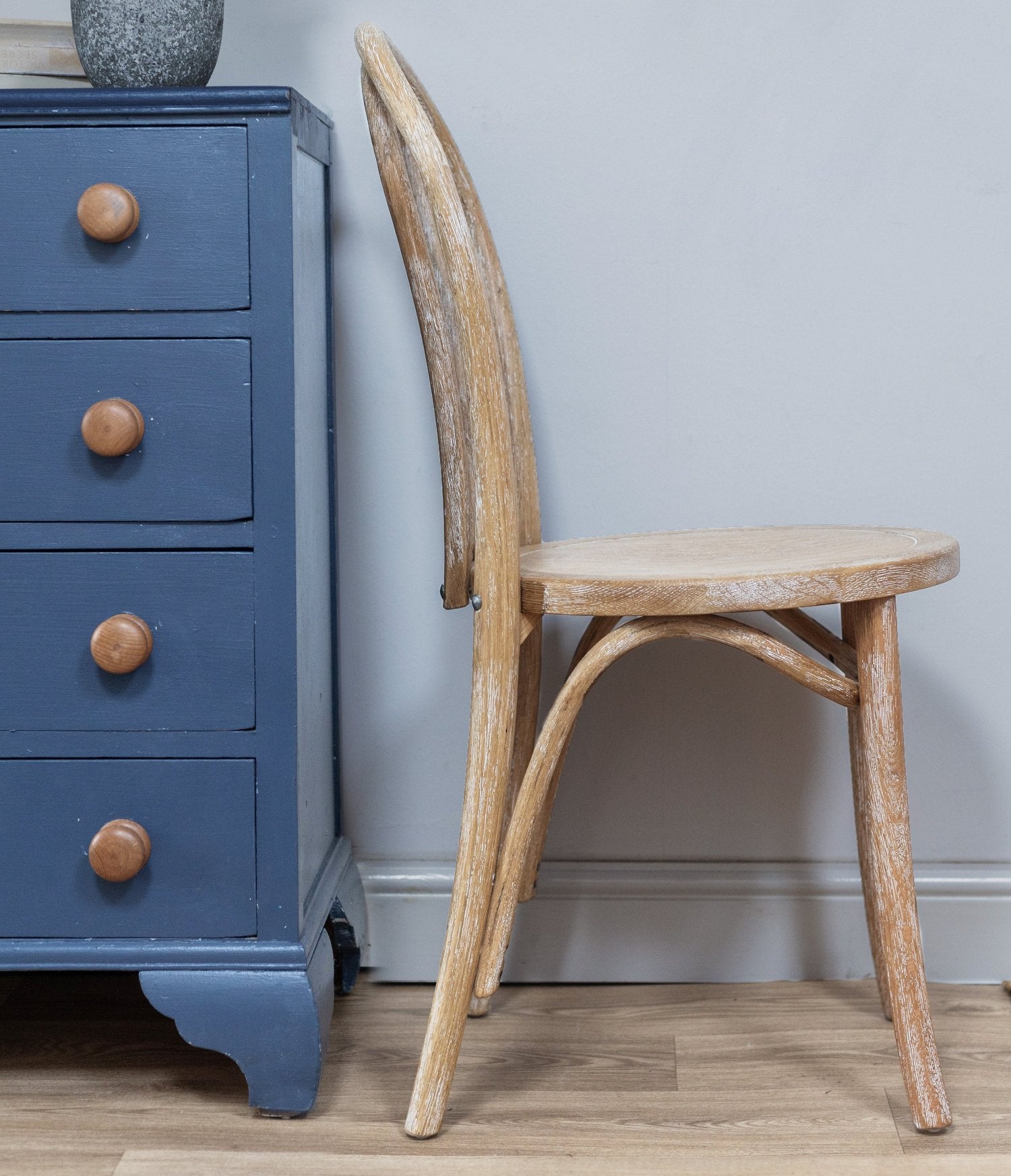Reclaimed Oak Round Seat Dining Chair
